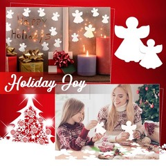100 PCS Angel Paper Cutouts 5.5×3.5 Inch Christmas Classroom Decoration White
