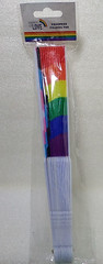 x3) LGBTQ «Pride» Accessories ~1ct Ea: Sunglasses + Face Stickers + Folding Fan