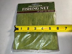 Luau Green FISH NET Beach Pool Pirate Party Tiki Bar Decoration-6×8 ft
