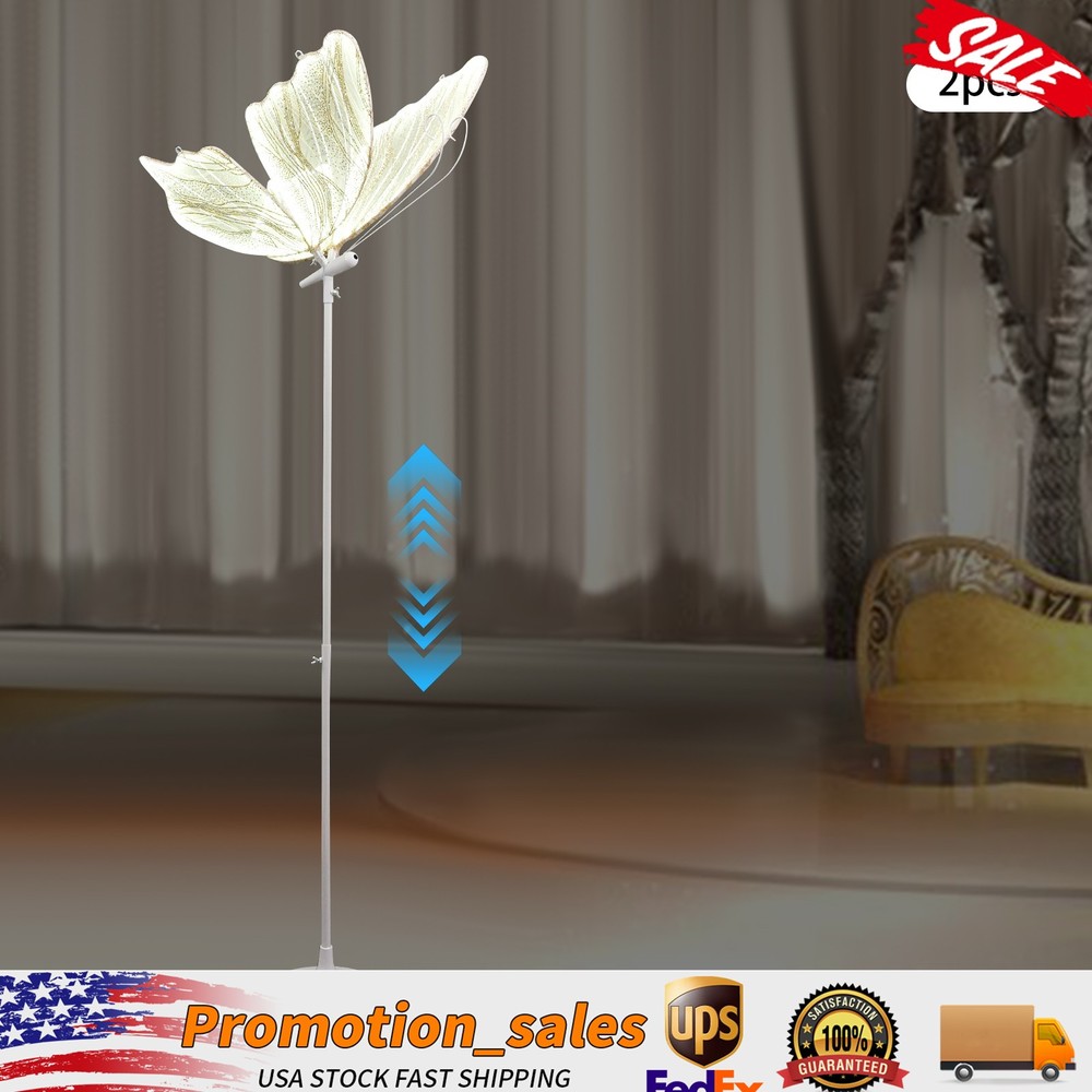 2PC Butterfly Floor lamp Ceiling Lamp Romantic Decoration Party Atmosphere Props