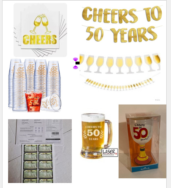«Cheers to 50 Years» Party Supplies/Decorations
