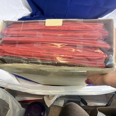 Pottery Barn – Red- Square, Paper Lanterns. Party Supplies. New In (Open) Box!