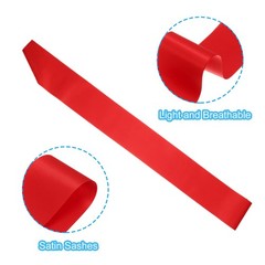 63″x4″ Blank Satin Sash DIY Plain Sash Prom Queen Sashes Red