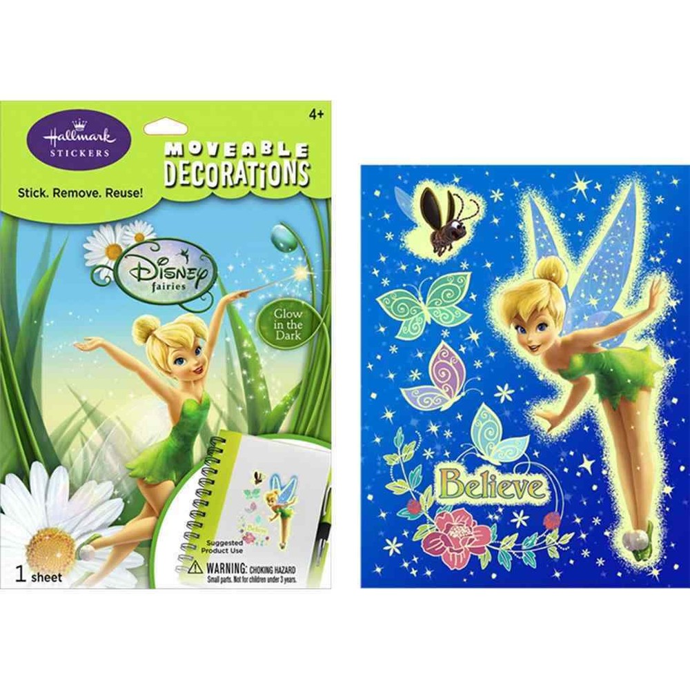 Tinker Bell Moveable Sticker Decorations Glow in The Dark