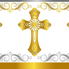 Beistle Religious Tablecover 54 X 108 2 Table Cloth First Communion Decorations