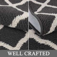 SHACOS Kitchen Runner Rug 2×6 ft Washable Non 2′ x 6′, Dark Grey