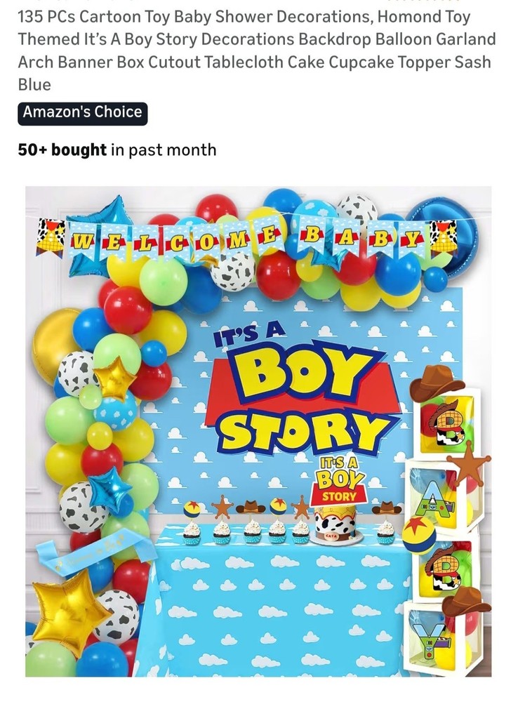 It’s A Boy Toy Story Party Decorating Pack New