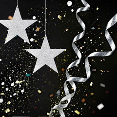 108 Pcs Glitter Silver Five Star Cutouts 6 Inch Cardboard Stars Cut-Outs Wall…