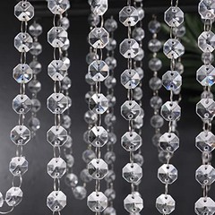 16.5 Feet Hanging Clear 14mm Daimond Acrylic Crystal Garland for Manzanita