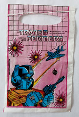 Vintage 1986 Transformers Lot 2 Party Favor Loot Bags Made in Argentina Hasbro