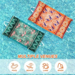 2 Packs Pool Hammock Floats for Adults Iflatable Pool Chair Floats 4-in-1 Mul…