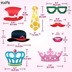 66-Piece Multicolor Photo Booth Props Kit for Unforgettable Party Moments