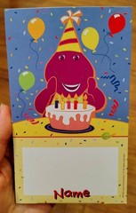 Barney Place Settings Birthday Party Designware Decorations BJ Baby Bop- 7 ct