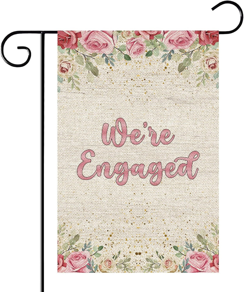 We’Re Engaged Garden Flag/She Said Yes Yard House Lawn Sign/Bridal Shower Door Y