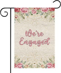 We’Re Engaged Garden Flag/She Said Yes Yard House Lawn Sign/Bridal Shower Door Y