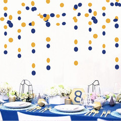 Navy-Blue White-Gold Party-Decorations Streamers Garland – 52Ft Graduation 2026