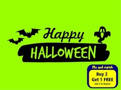 Halloween Vinyl Stickers Window Decorations Spooky Party Kids Pumpkin Bats Ghost