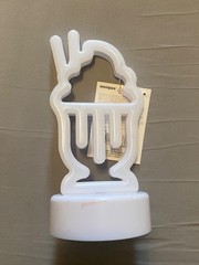 «Pastel Ice Cream» Shaped LED Light Sign Decoration Plastic Party 8.25”H 1 ct