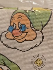 Vintage Snow White Seven Dwarfs Cloth Tablecloth By Beach
