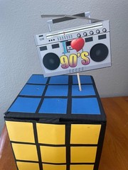 90’s Party Decor Rubik’s Cube Theme