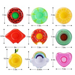 Inflatable Drink Holder 16 Pack,Pool Drink Holder Floats for Parties,Floating…