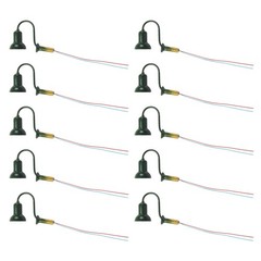 10 X OO / HO Scale Street Bracket Light Model Wall Lamp Posts LED Building