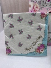Floral Tea Birthday Party Table Decorations Assorted Set Cups Napkins Plates NEW