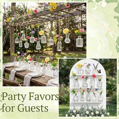 36 Pcs Artificial Flowers Table Centerpiece with Vases Colorful Wildflower Ce…