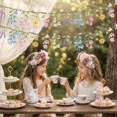 2 Pack Wildflower Garland, Wildflower Party Decorations