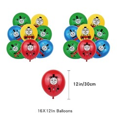 Thomas Train Birthday Party Decorations Set – 1 Banner, 16 Balloons, 25 Toppers