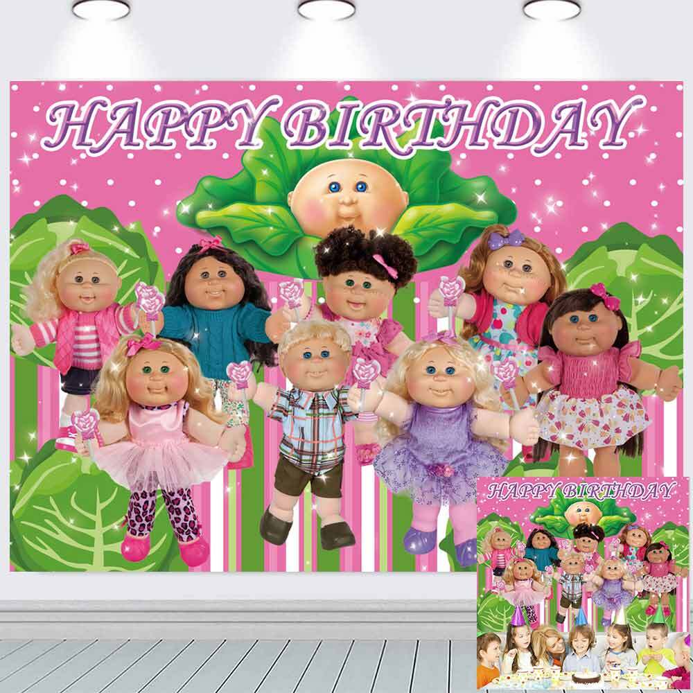 Cabbage Patch Party Decoration Party Supplies Backdrop Banner Background 7x5ft