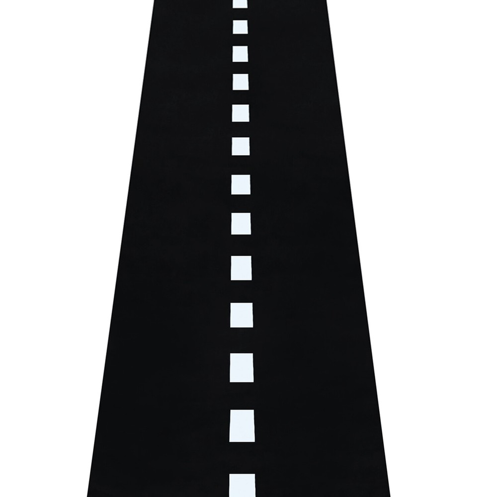 Racetrack Floor Ground Table Runner – Black Race Track Running Mat