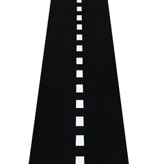 Racetrack Floor Ground Table Runner – Black Race Track Running Mat