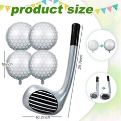 123Pcs Golf Party Decorations Set – Foil Balloons, Banner, Cake Toppers & Tablec