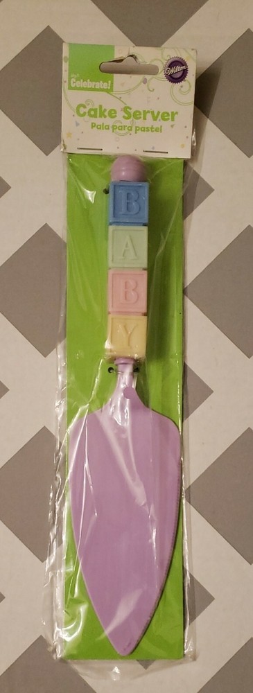 Wilton Baby Blocks Cake Server Boy Girl Shower Gender Reveal Party Decorations