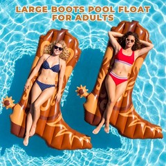 Pool Float,6 Ft Cowgirl Boot Pool Float for Adults Funny Bride Pool Floates I…