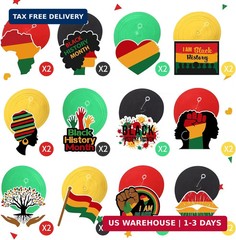 24 Pcs Black History Month Hanging Swirls Party Decoration African American Hang