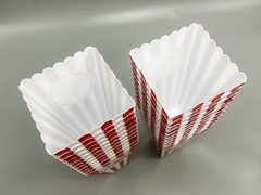 Reusable Popcorn Containers 22 Pack Red White Movie Theater Style Party Boxes