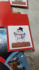 3 Piece Christmas Cutout Paper Cardboard Santa Decoration Tree Snowman Tabletop