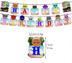 Sprunki Party Supply Decoration Banner Cake Topper Cupcake Toppers Backdrop and