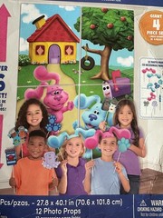 Blues Clues Party Scene Setter with 12 Photo Props 4pc Set Over 6 Feet Backdrop
