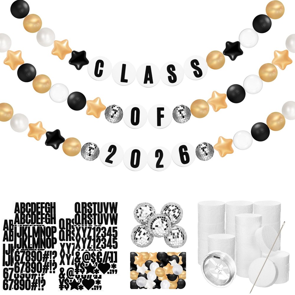 Simgoing Giant Friendship Bracelet Garland Kit Diy Banner Letter Ball Jumbo In