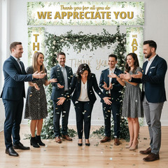 3 Pcs Eucalyptus Appreciation Banner We Appreciate Thank You for All You Do Back