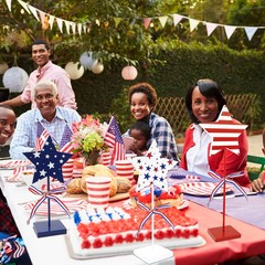 3 Pcs 4th of July Table Decorations, Wooden Patriotic Centerpieces Decor Double