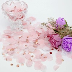 1.76oz Round Tissue Confetti Glitter Rose Gold Pink White Party Decorations