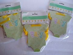 Baby Shower Banners/Decorations (3) Green/Yellow Unisex 6.45 Ft Each