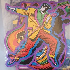 Rock and Roll Party Decorations Elvis Banner Accordion Cutout Letter Banner 4PCE
