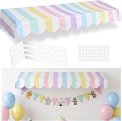 Waterproof Circus Awning Decor Farmers Market Decoration Red White 3D Striped