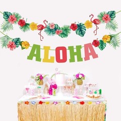 Hawaiian Aloha Party Banner Decorations Luau Theme Supplies Multicolor Decor