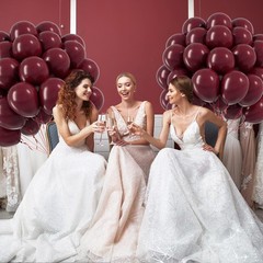 Burgundy Balloons 12 inch Maroon Balloons 50pcs Party Balloons for Birthday